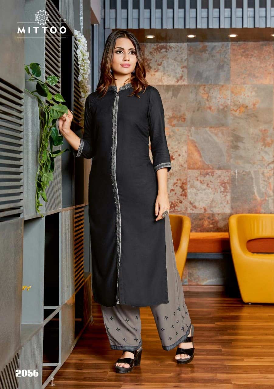 Mittoo Panghat Vol-9 Rayon Printed Palazzo Kurti Mittoo Panghat Vol-9 Rayon Printed Palazzo Kurti